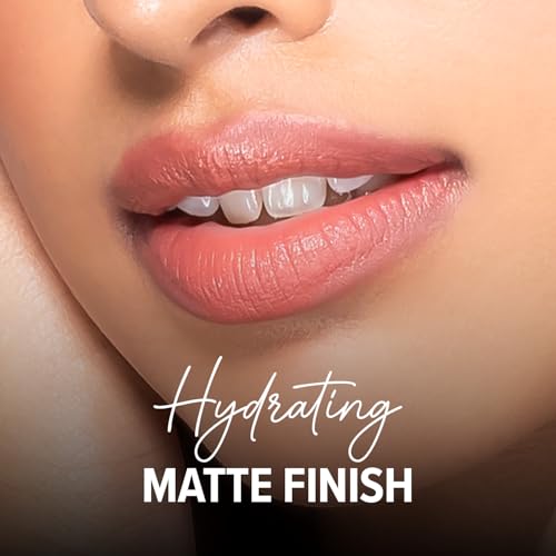 Image of Mila Beaute Creamy Comfort Matte Long-Lasting Lipstick for Women | Highly Pigmented & Hydrating Lipstick with Jojoba | Single Swipe Application | Suitable for Indian Skin Tones - DEEP WINE
