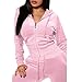 Womens 2 Piece Velour Tracksuit Two Piece Soft Velvet Hooded Outfits for Women, Longsleeve Zip Up Hoodie Workout Pants Jogging Sets Sweatpants Matching Suit Sports Sweatshirt Athletic Set with Pockets