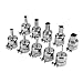 JUSTYAOFENG Justeyaofeng 10pcs Set Ther Tool Buses Kits for Station de soudage for air Chaud Outils de réparation Toilet Thermique Sèche-Cheveux poinçonnage (Color : Silver)