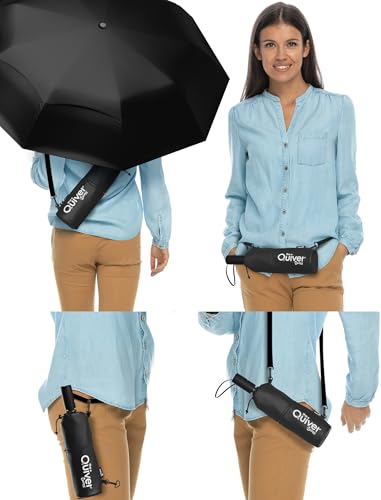 Image of Repel Windproof Travel Umbrella - Compact & Withstands Winds up to 100MPH, Strongest Premium Auto Folding Umbrella for Rain and Sun - Durable, Light & Portable for Women & Men, Fits Backpacks & Cars