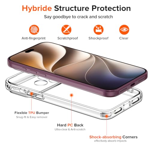 Image of ivoler 3-in-1 Clear Case for iPhone Pro Max 6.9'' 18 inch Phone Clear