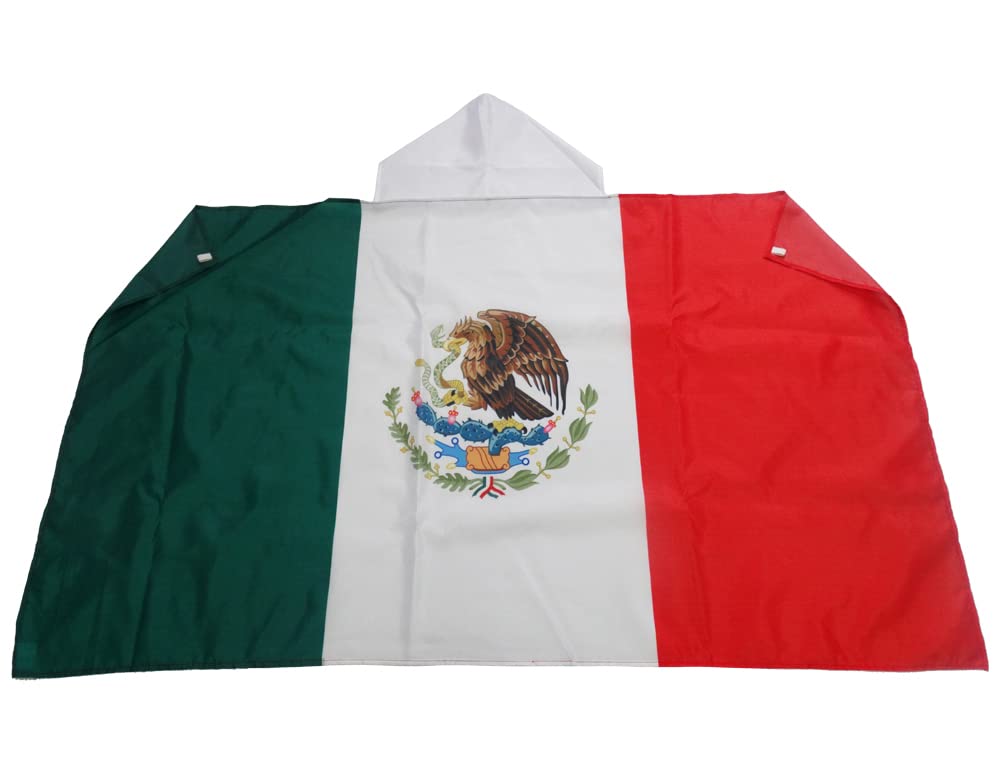 AZ FLAG Bandiera messicana, 150 x 90 cm, mantello bandiera messicana, 100% poliestere, con maniche integrate, body flag 80 g