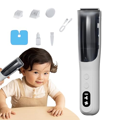 Cortapelos para niños pequeños - Cortapelos profesional para niños con funcionamiento silencioso | Cortapelos inalámbrico para niños, herramientas de aseo impermeables, kit de corte de pelo seguro y c
