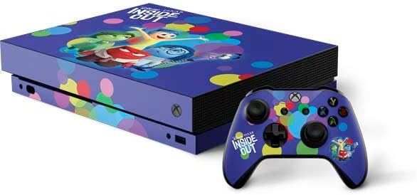Skinit Decal Gaming Skin Compatible with Xbox One X Bundle - Officially Licensed Disney Inside Out Character Group Design