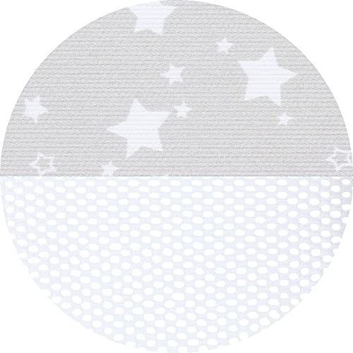 babybay babynest Mesh-Piqué Suitable for Model Original Pearl Grey Stars White, 35 x 5 x 28 cm (Pack of 1) - Image 4