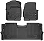 Husky Liners Weatherbeater Series | Front & 2nd Seat Floor Liners - Black | 94061 | Fits 2017-2022 Ford F-250/F-350, 2017-2018 & 2021-2022 Ford F-450 Super Duty Crew Cab w/ Fold Flat Storage 3 Pcs