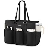 LOVEVOOK Laptop Tote Bag for Women Work, Teacher Tote Bag Nurse Bag With Large Cup Holder, Utility Professional Computer Bag For Work/Travel/College/Daily, Large Purse Handbag With Multi Pockets