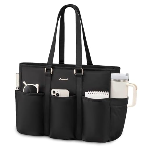 Multi-Pocket Laptop Tote Bag for Professionals