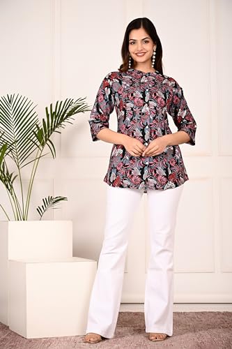 Image of FebQ Printed Shirt Style Top for Women