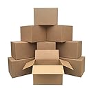 Amazon Basics Cardboard Moving Boxes for Packing and Shipping, Medium Size, 18" x 14" x 12", Brown, 10-Pack