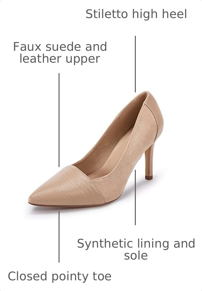 Image of PiePieBuy Womens High Heels Pumps Pointed Toe Slip On Stiletto Classic Dress Party Office Shoes