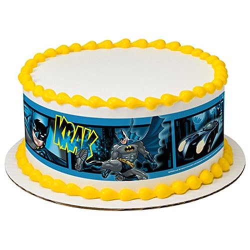 Whimsical Practiality Licensed Batman Birthday - Designer Strips Cake Side Toppers