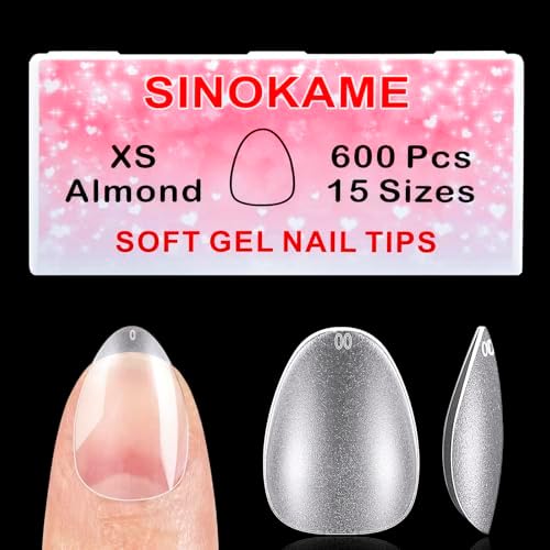 600Pcs Extra Short XXS Square Gel Nail Tips,SINOKAME Small