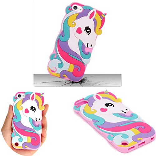 Funteens Vivid Unicorn Case For Ipod Touch 6Th 5Th Generation 3D Cartoon Animal Cute Soft Silicone Rubber Protective Cover,Animated Stylish Cool Skin Shell For Kids Child Teens Girl(Ipod Touch 6/5Th) #TOP4