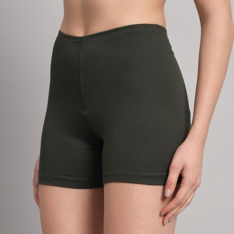 Image of Women's Workout Yoga Athletic Running Dance Gym Shorts High Waist Cheerleader Volleyball Short Pants Green