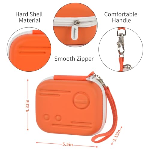 Image of Case Compatible with Yoto Mini (2024 Edition) Kids Screen-Free Bluetooth Audio Player & Card Storage Holder for up to 24 Cards - Orange