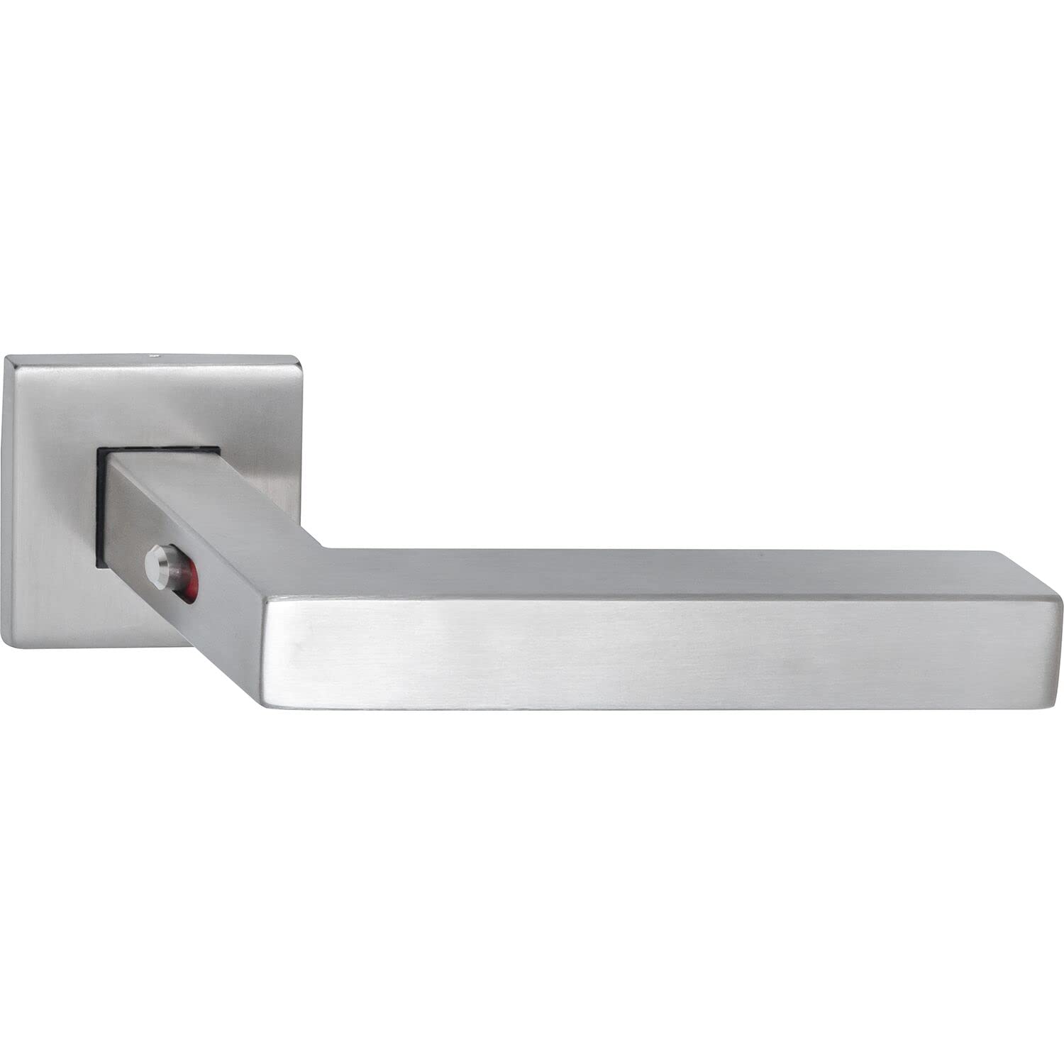 MARCHESI Square Door Handle Pair Lockable Door Thickness 50-57 mm Matte Stainless Steel, Black