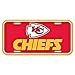 WinCraft NFL Kansas City Chiefs License Plate, Team Color, One Size