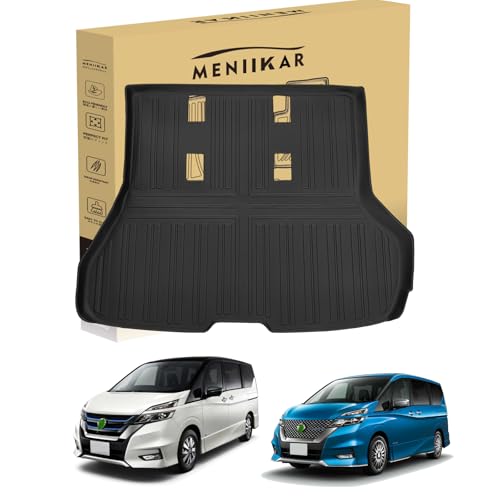 「MENIIKAR」日産 セレナC27 全グレードに対応専用ラゲッジマット。3Dカーマットが防水・防滑・防汚でTPE素材製。日産 セレナC27 EPOWER/ハイブリッドカー/ガソリン車/ 7人乗り車/8人乗り車 専用 ラゲッジマットに最適化されたカスタム