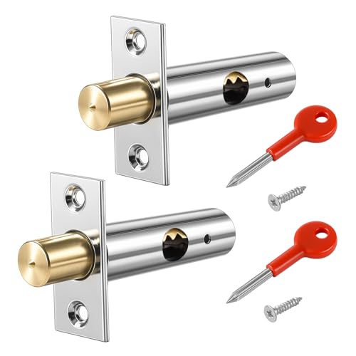 2 Pack Mortice Door Latch with 2 Star Keys for Internal Doors Windows Bolts