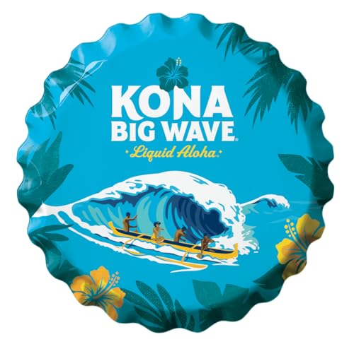 Desperate Enterprises Kona Bottle Cap Sign - Garage Signs - Beer Signs - Vintage Metal Signs - Made in the USA - 18" Round