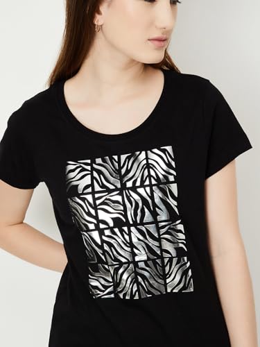 Image of Max Women's Cotton Regular Fit Graphic Printed T-Shirt - Pack of 2