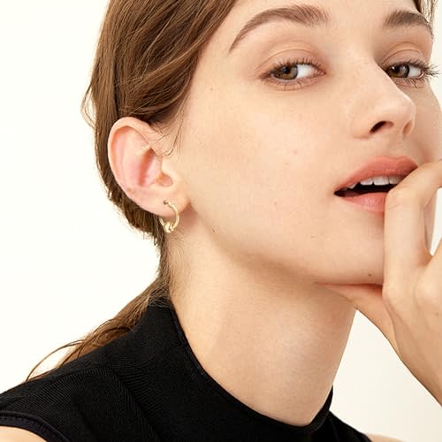 Baseball/Football/Basketball/Volleyball Earrings 925 Sterling Silver Hoop Earrings Hypoallergenic Cool Sports Earrings Jewelry Gifts for Women Girls Sensitive Ears3