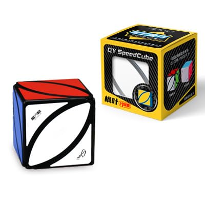 QYTOYS Puzzle Cube Toy,Mofangge Lvy Cube Puzzle,Lvy Cube Black Magic Cube, Lvy Leaf Cube Black (Eitan Lvy Cube) Skewb Puzzle,Stickere Magic Square Puzzle Cube Black