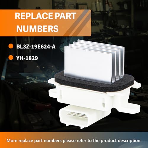 Image of AC Blower Motor Resistor Control Module Compatible with Ford 2009-2014 F-150, 2007-2017 Expedition,Lincoln MKS MKT Nagivator Replaces# YH-1829, BL3Z-19E624-A