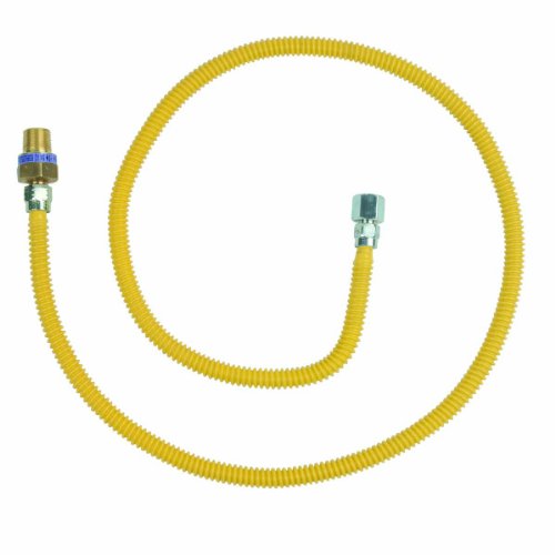 BrassCraft CSSL45E-48 P 3/8-Inch Outer Diameter Safety Plus Gas Appliance Connector with Excess Flow Valve