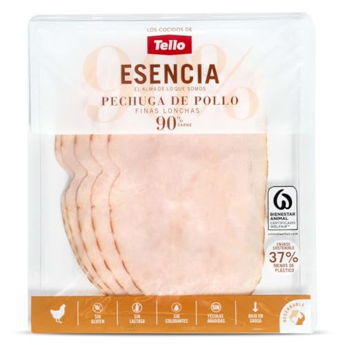 Pechuga de pollo 90% carne esencia Tello sobre 125 g