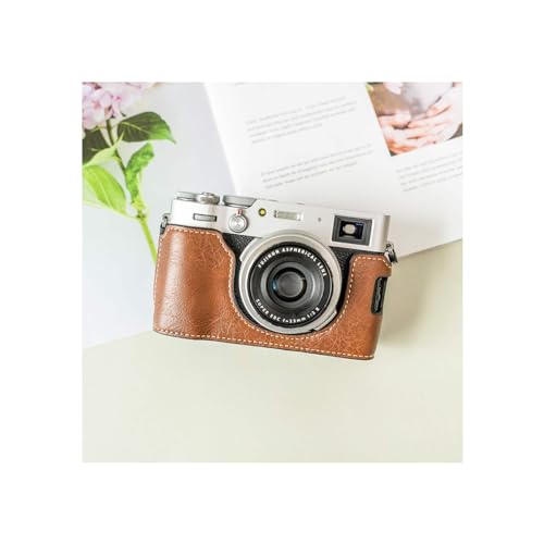 X100VI ボディ デジタル一眼カメラ カメラ保護 ボトム専用 レザーケース カバー カメラハーフケース ハウジングケース おしゃれ 便利 実用 人気 保護用 キズ防止 アクセサリー カメラ PUレザーケース(ブラウン)