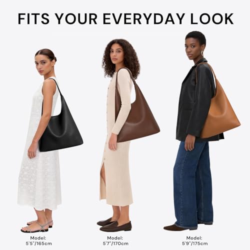 Large Slouchy Vegan Leather Hobo Bag
