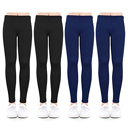 Image of ZukoCert Girls Leggings Multipack - Soft Comfortable Athletic Leggings for Girls 4-12 Years