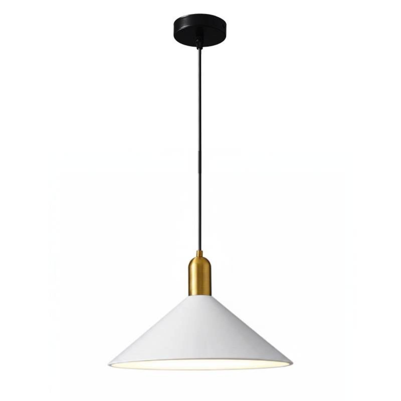 Lampada a Sospensione Commerciale Lampadario Pendente Luce a Cupola Applique a Sospensione in Ferro Finitura Raffinata per Illuminazione Interna Angolo Lettura Corridoio, Bianco