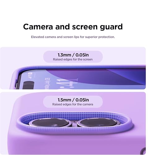 Image of SBMS Silicone Case for iPhone 17 6.3-Inch, Silky-Soft Touch Full-Body Protective Phone Case, Shockproof Back Cover for iPhone 17 (Lite Purple)