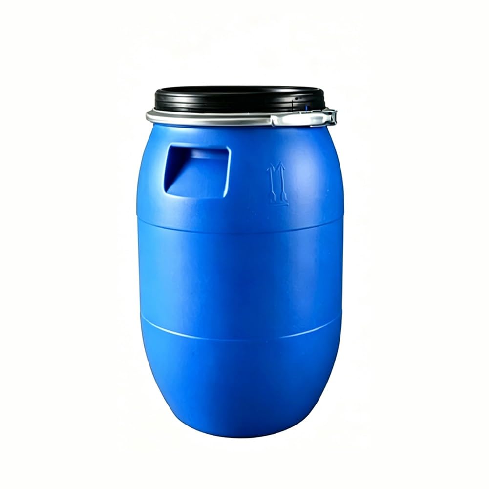 GZHERVICES 50L Shipping Barrel, Plastic Drum With Lid Locking Ring Seal, Leak-Proof Fermentation & Storage Container, Suitable For Both Home And Industrial Use