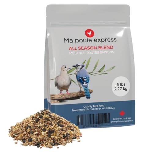 Ma Poule Express All Season Wild Bird Food Blend - Premium Canadian Supplier for Bird Seeds, (5lbs) 2.27KG Bag