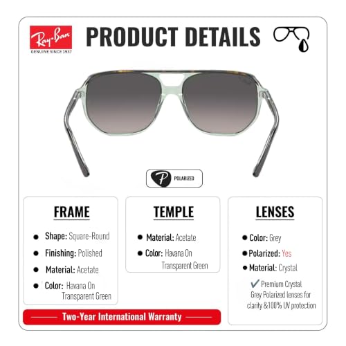 Image of Ray-Ban RB2205 BILL ONE Square-Round Sunglasses with Official Eyewear Kit