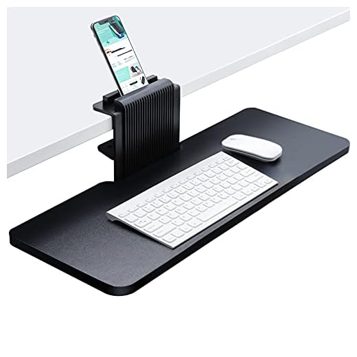 JENOSWEIN Clamp on Keyboard Tray Under Desk 26" Platform Fits Full Size Keyboard & Mouse