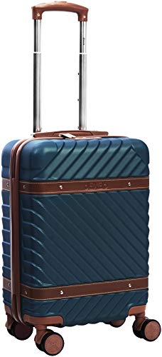 Equipaje de Mano, Estuche de Cabina, Estuche de diseño de 55 cm con Cuero Hard Shell 4 Ruedas Dobles con Cerradura aprobada por la TSA, Equipaje de Viaje/Equipaje de Mano (Azul Astral, 20 Inch)