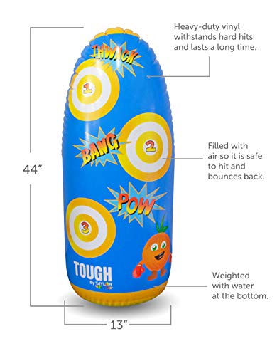 Taylor Toy Inflatable Punching Bag for Kids - Free-Standing Bounce Back Punching Bag - Bop Bag (Original)