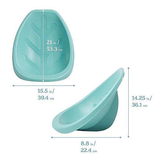 Image of ECR4Kids Plastic Leaf Scoop Floor Rocker Seat, Classroom Furniture, Contemporary, 6-Piece
