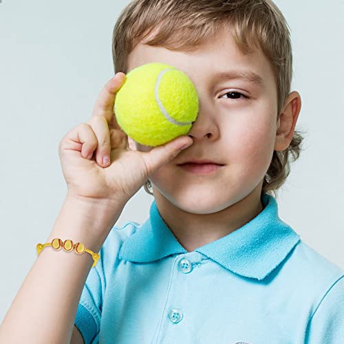 Pulsera de softball cómoda y ajustable con cuentas amarillas que no se rompe 3