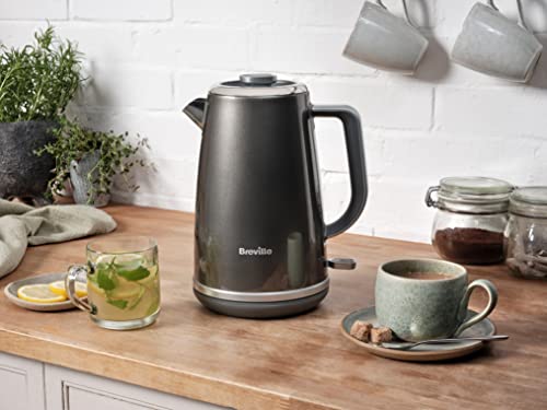 Breville Aura Electric Kettle | 1.7L | 3kW Fast Boil | Shimmer Grey [VKT232]
