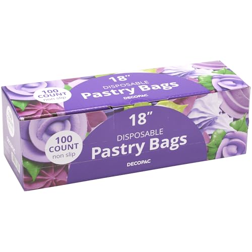 DecoPac 13591 Wegwerp Gebak Zak 100 Telling, Kunststof, Helder