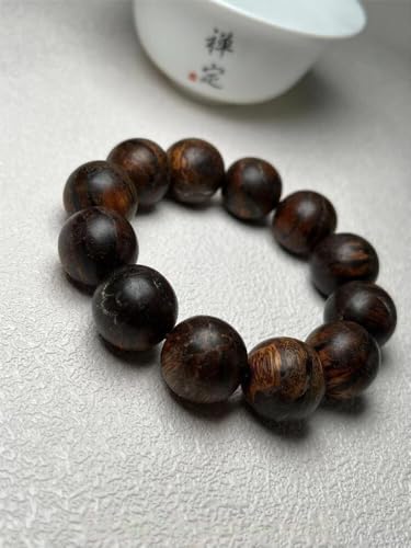 Bois d'agar Sauvage Authentique : bracelet mala d'exception 20mm
