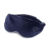 BARMY Weighted Sleep Mask (0.8lb/13oz, 5 Colors) Weighted Eye Mask for Sleeping, Eye Cover That Blocks Out Light to Help Relaxation and Night Sleep, Comfortable Blackout Sleeping Mask, Navy Blue