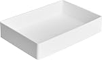 Amazon Basics Rectangular Plastic Desk Organizer with Storage Trays, Accessory Tray, 9.4 x 6.7 x 2 inch, Black, 1 Pack