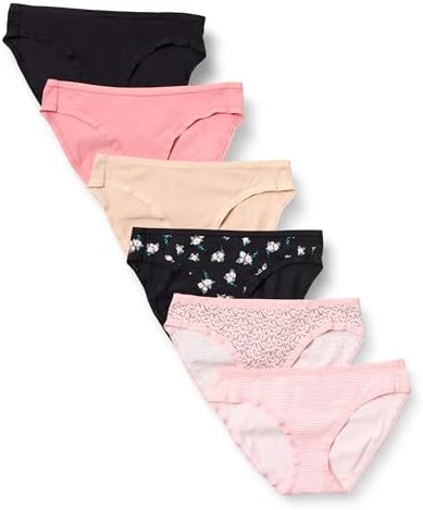 Amazon Essentials Women's Cotton Bikini Brief Underwear (Available in Plus Size)